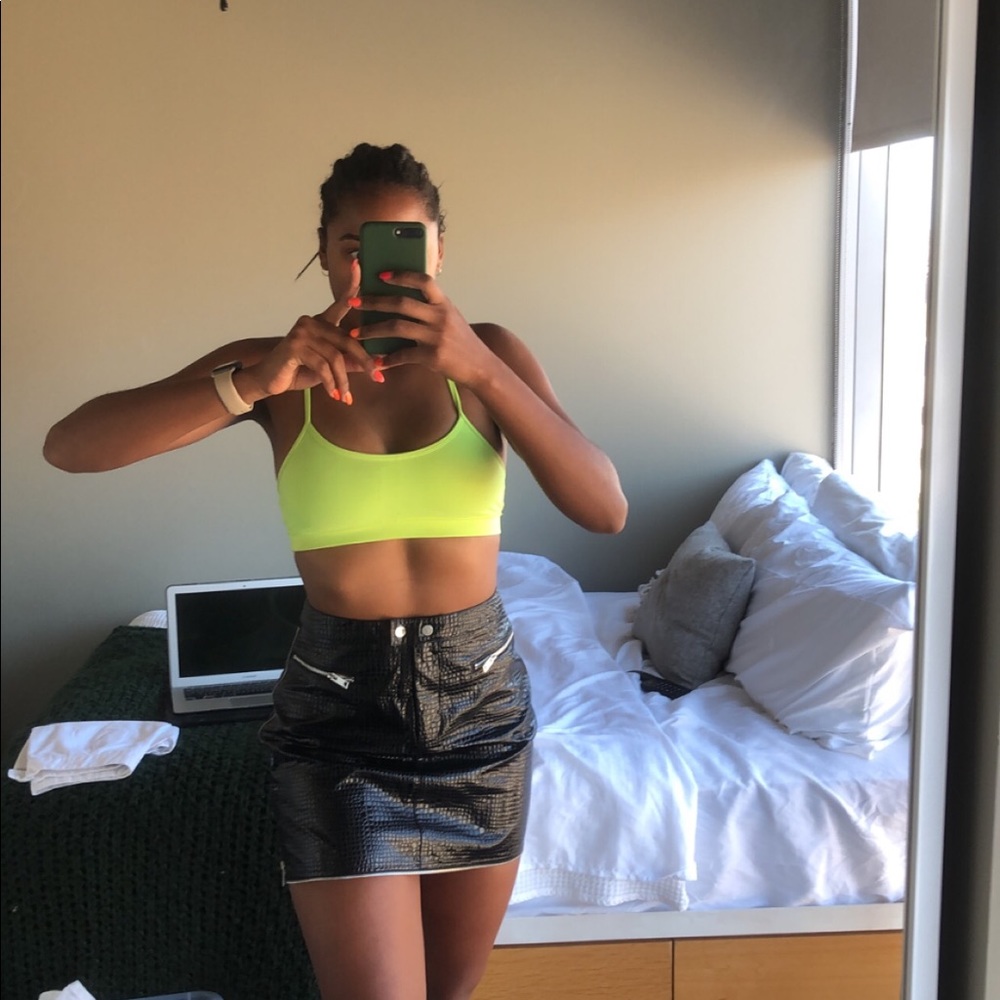 New With Tags I.AM.GIA Patent Snake Skin Skirt